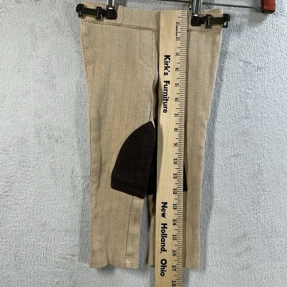 Janie and Jack Girls Tan Riding Pants Toddler Size 2T Knit Equestrian - Picture 4 of 8